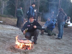 Enda et kulinarisk mesterverk under tilbredning.