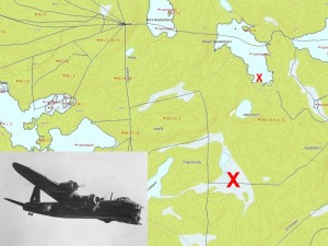 Ved Fauglemåsan i Høland slapp det britiske flyet sin last til hjemmestyrkene